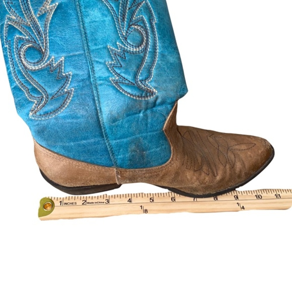 Coconuts by Matisse Western Cowboy Boots Blue Brown 7.5 M 11” Sole - Picture 14 of 16